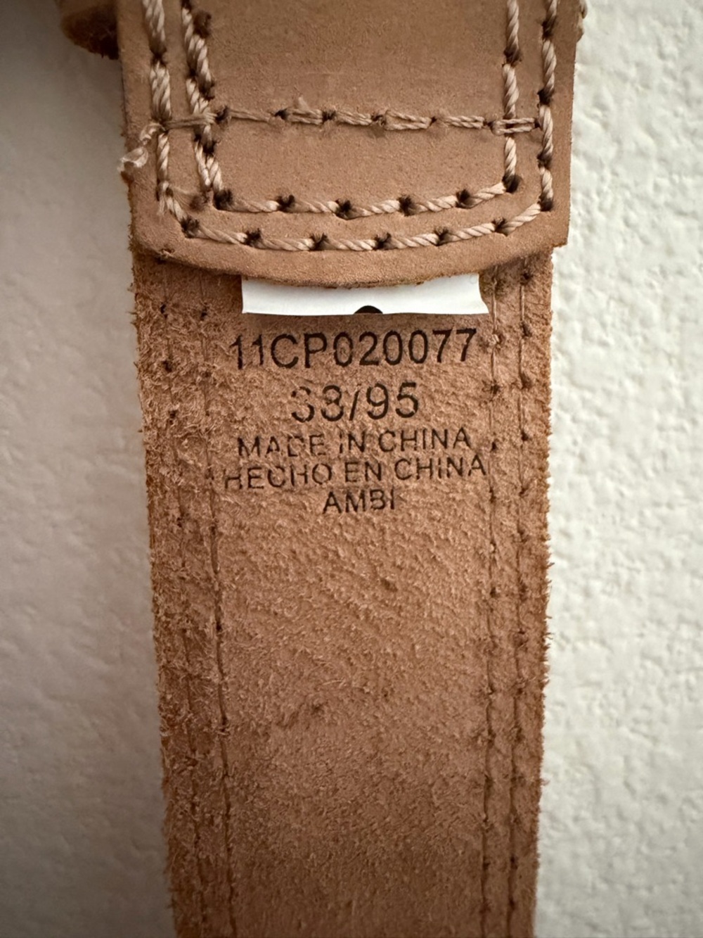 Columbia Tan Leather Belt with Silver Buckle - Picture 6 of 7